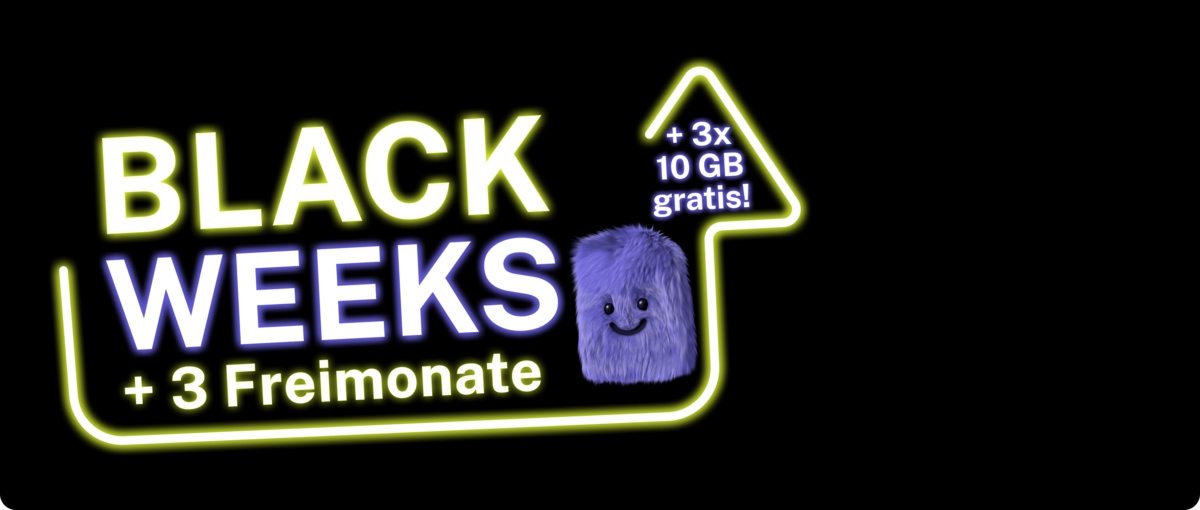 Schriftzug Black Weeks mit Cyber Booster