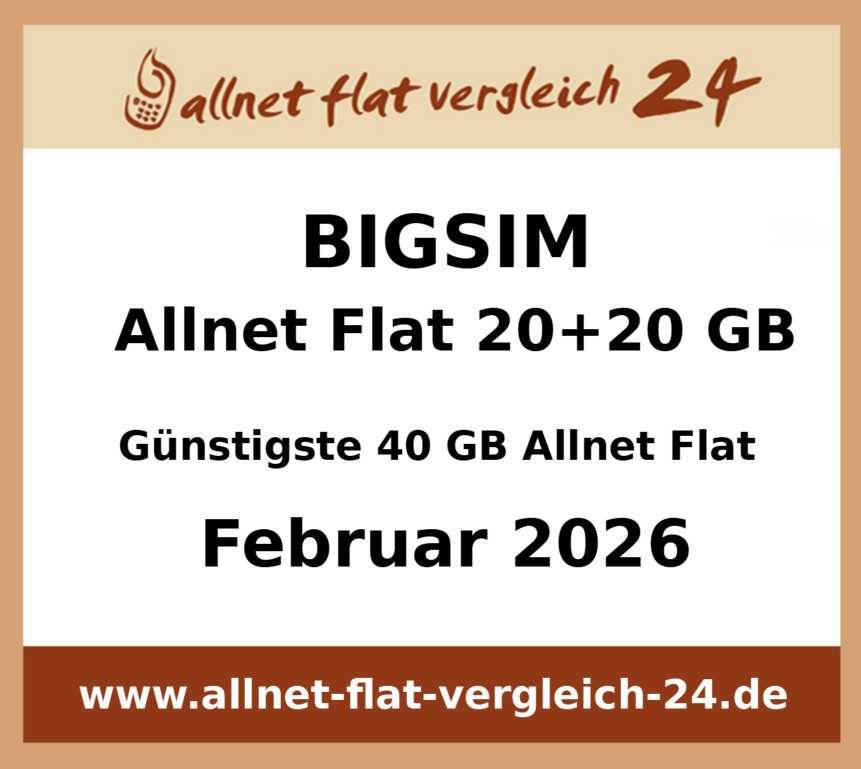 Siegel Günstigste 40 GB Allnet Flat - allnet-flat-vergleich-24.de