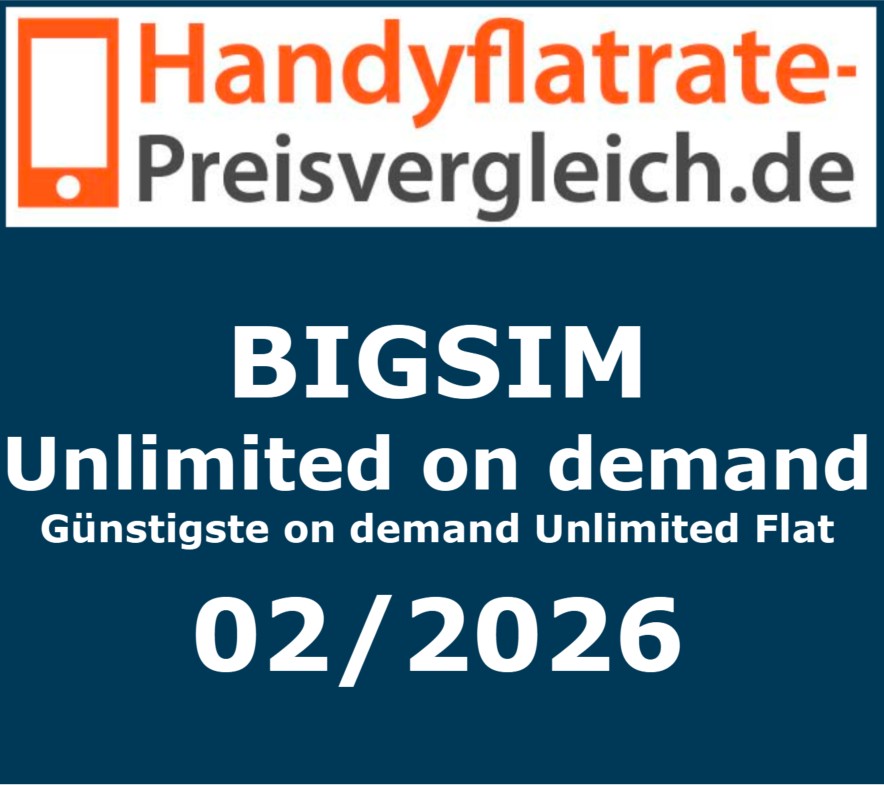 Siegel Günstigste Unlimited on demand Flat - Handyflatrate-Preisvergleich.de